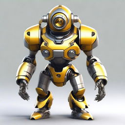 Create an image of a Paragon mecha minion, a small robotic character with advanced mechanical features and a sleek, futuristic design