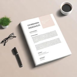 Create a professional and clean report cover