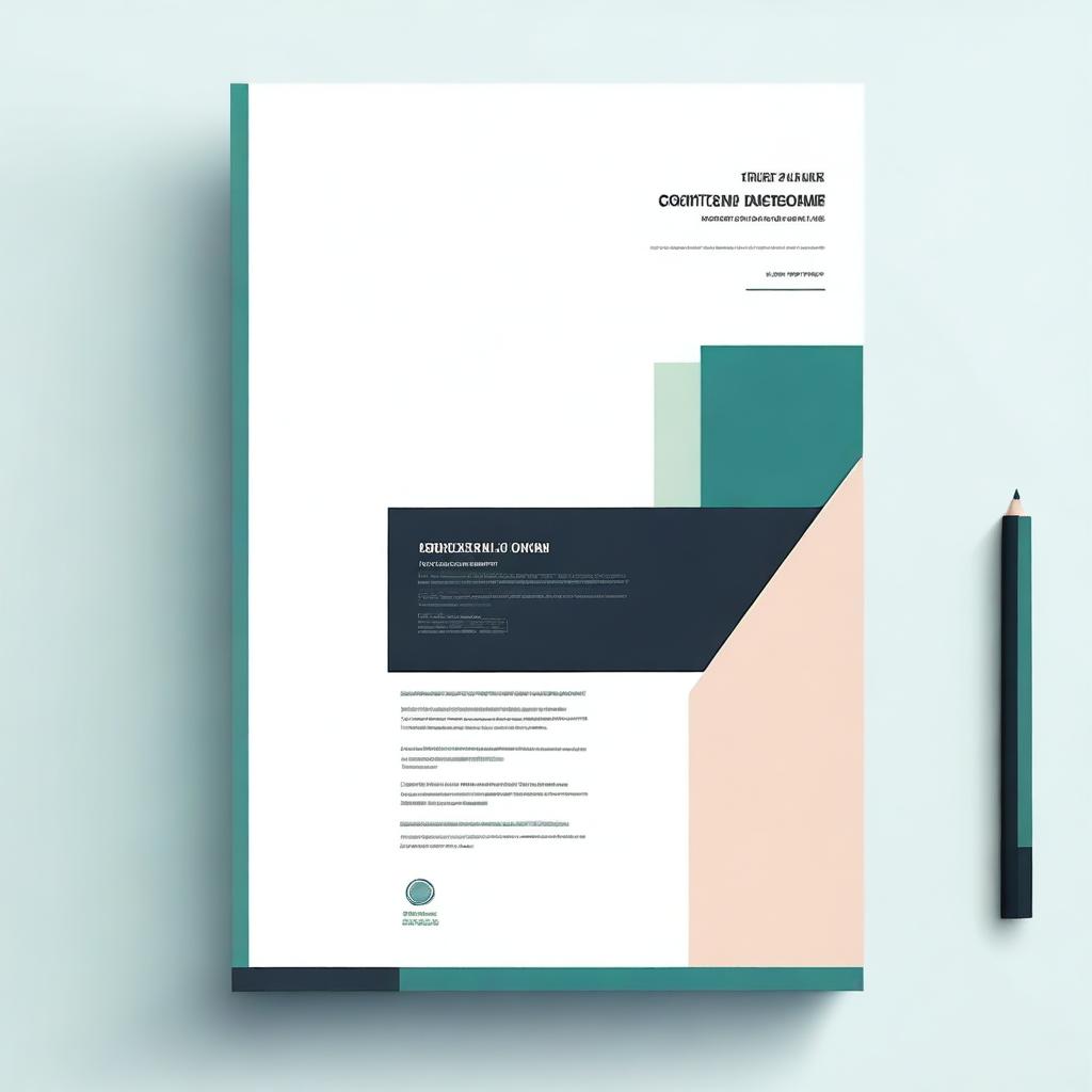 A professional and clean report cover with a minimalist design