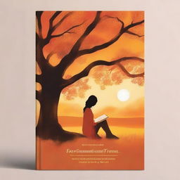 A book cover featuring a sunset in shades of orange, gold, and yellow