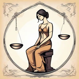 Create an image depicting the personality traits of Libra people