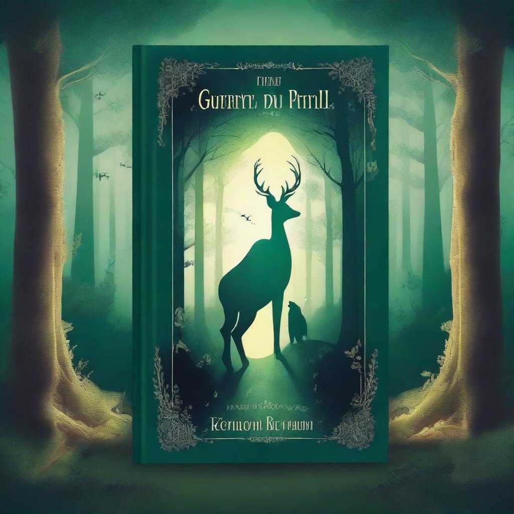 A beautiful and captivating book cover featuring an enchanting forest with mystical creatures and a glowing pathway leading to an ancient castle