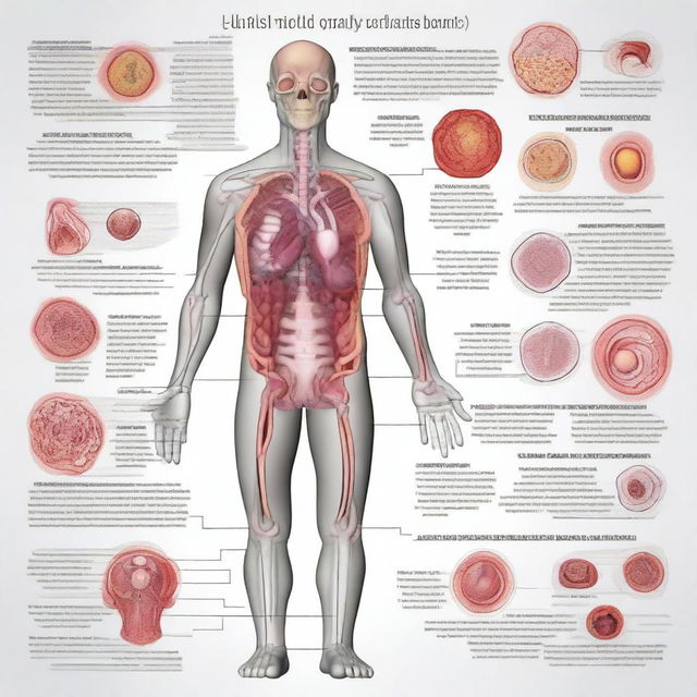 An educational illustration showing the impacts of heavy metal poisoning on human health and potential solutions