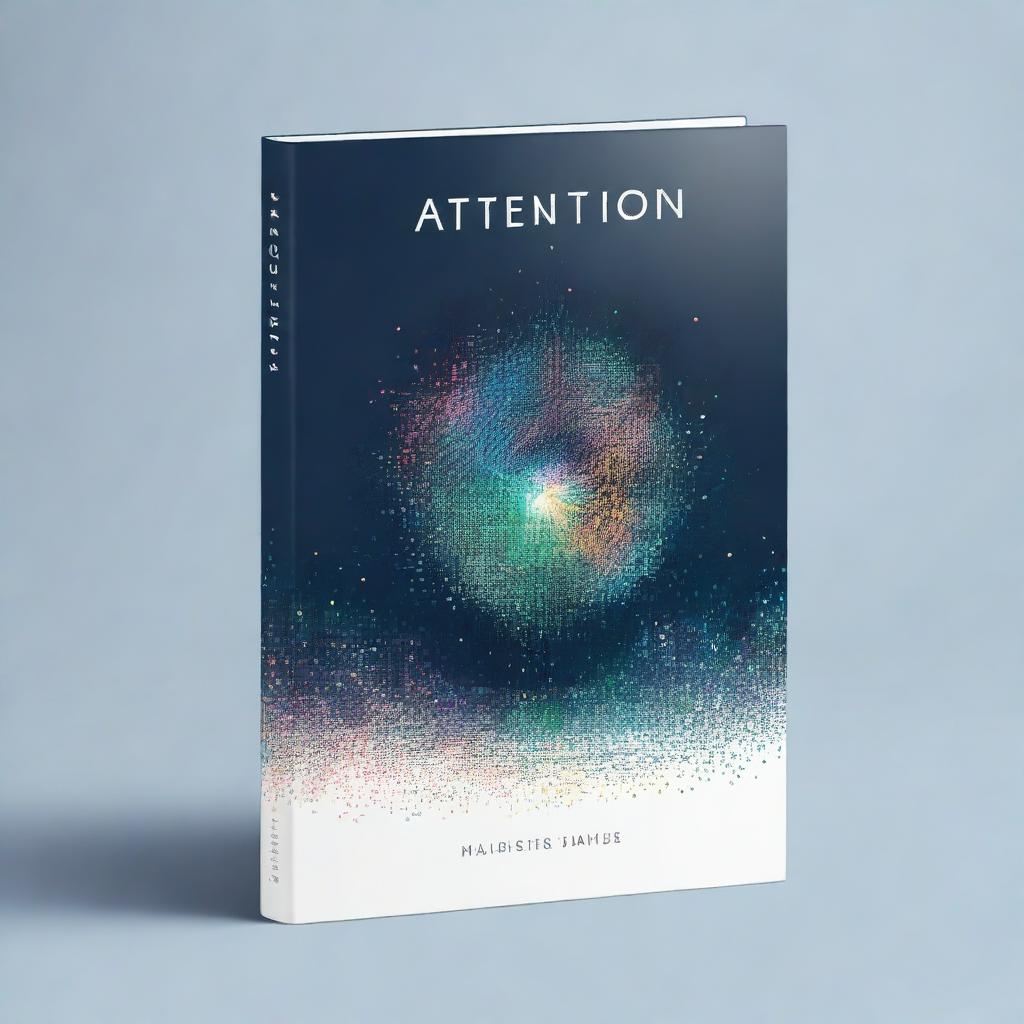 A book cover illustration depicting 'Attention' as the cornerstone of reality