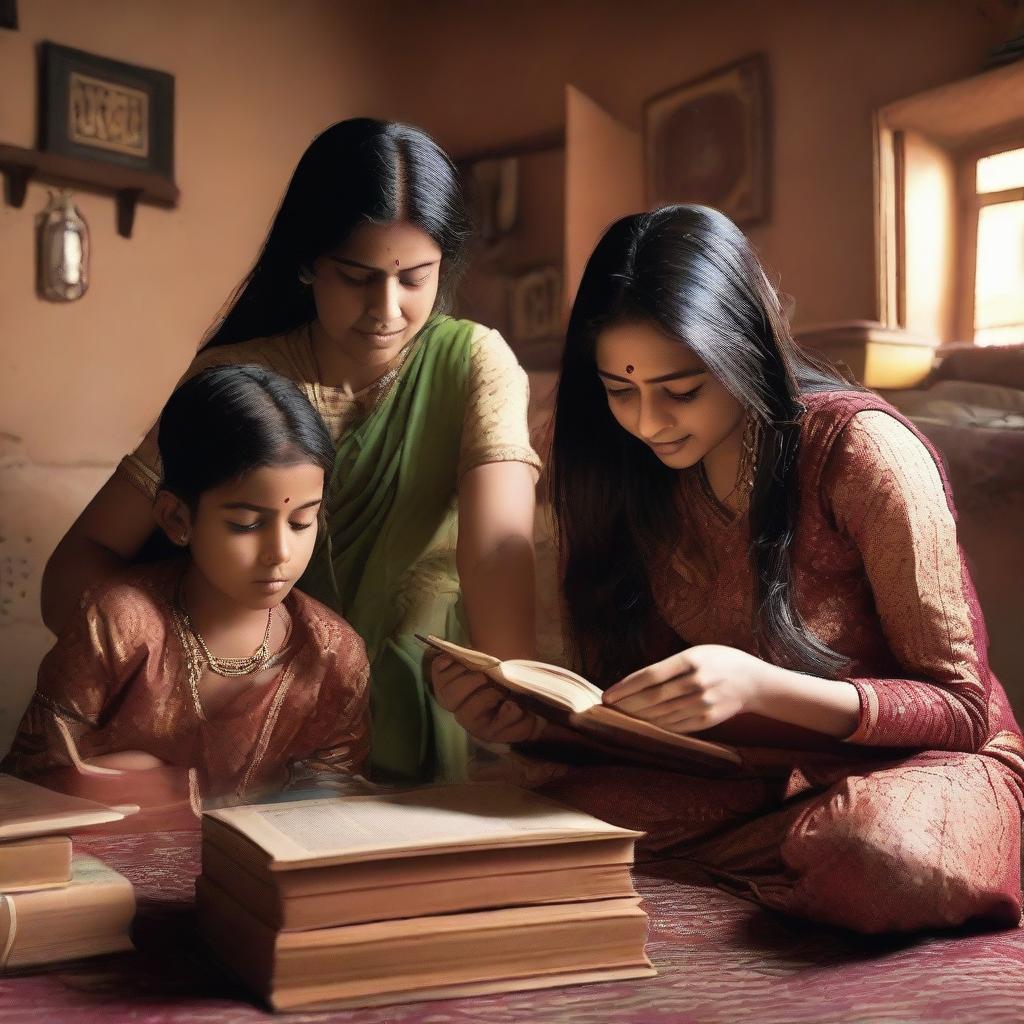 Three friends discovering a mysterious book in their house, which reveals secrets about Indian history