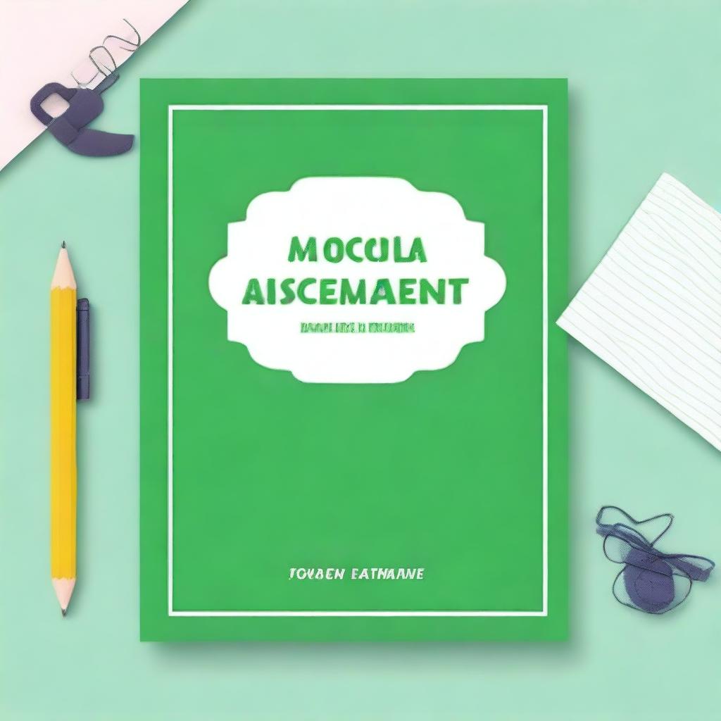 Create a green title page for an assignment cover page