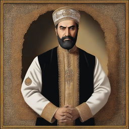 A detailed and realistic portrait of Jahan Shah, the ruler of the Kara Koyunlu