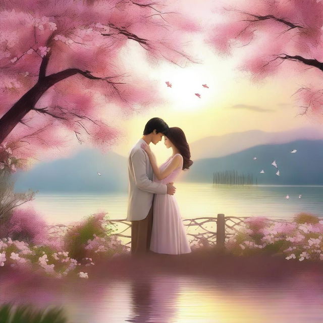 A beautiful and romantic scene depicting love