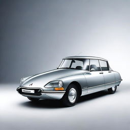 A modern restyling of the classic Citroën DS, featuring sleek lines and a futuristic design