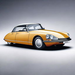 A modern restyling of the classic Citroën DS, featuring sleek lines and a futuristic design