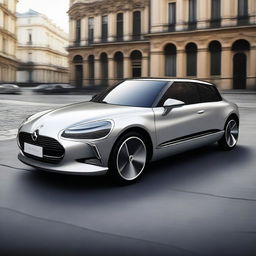 Create an image of a modernized Citroen DS for the year 2020