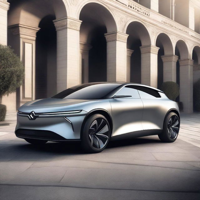 Create a futuristic design concept for the Citroen CX Renew Style 2024