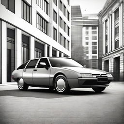 Create an image of a Citroen CX with a renewed, modern style