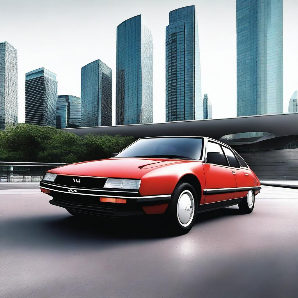 Create an image of a Citroen CX with a renewed, modern style