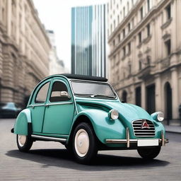 A modern restyling of the classic Citroen 2CV