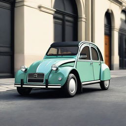 A modern restyling of the classic Citroen 2CV