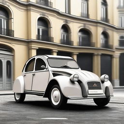 A modern restyling of the classic Citroen 2CV