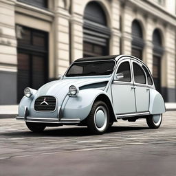 A modern restyling of the classic Citroen 2CV