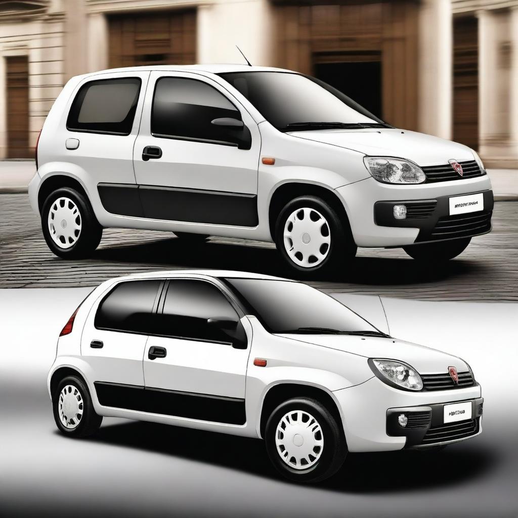 A modern restyling of the classic Fiat Uno, featuring sleek lines, contemporary design elements, and advanced technology