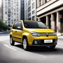 A modern restyling of the classic Fiat Uno, featuring sleek lines, contemporary design elements, and advanced technology