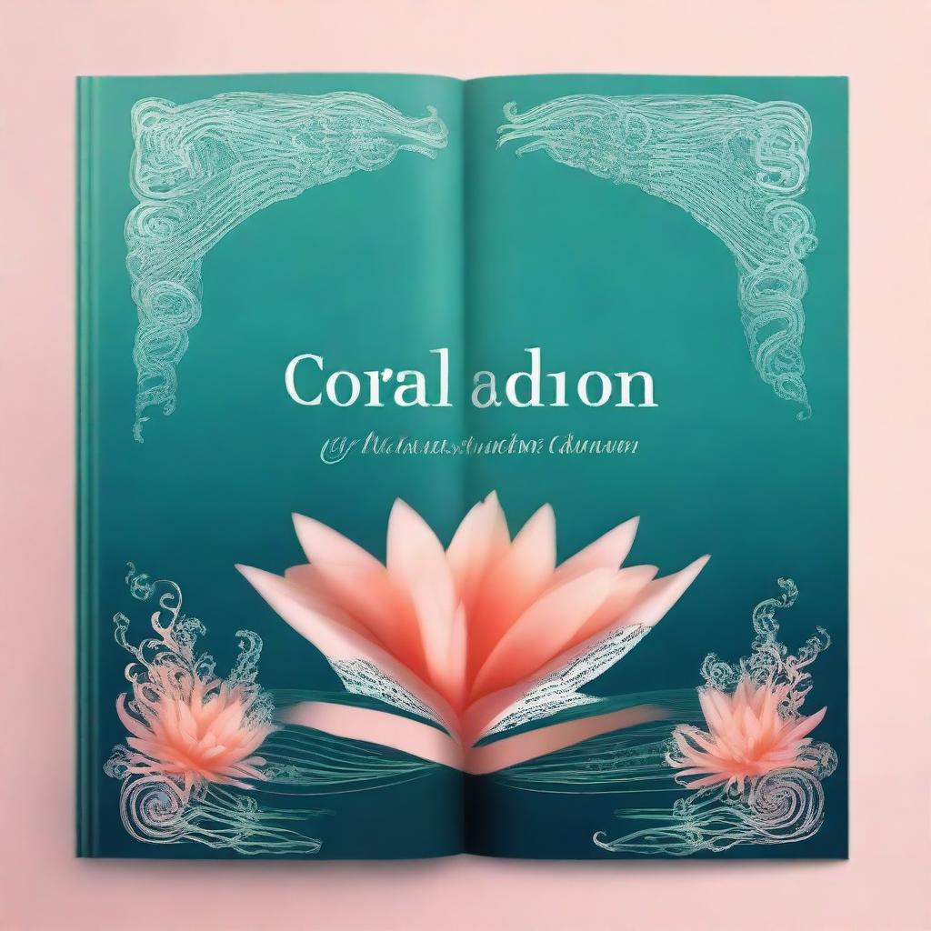 Create a book cover with the title 'Coral Saltérion' and musical notes