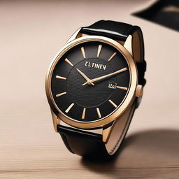 A stylish watch with the text 'ELITEMEN' prominently displayed