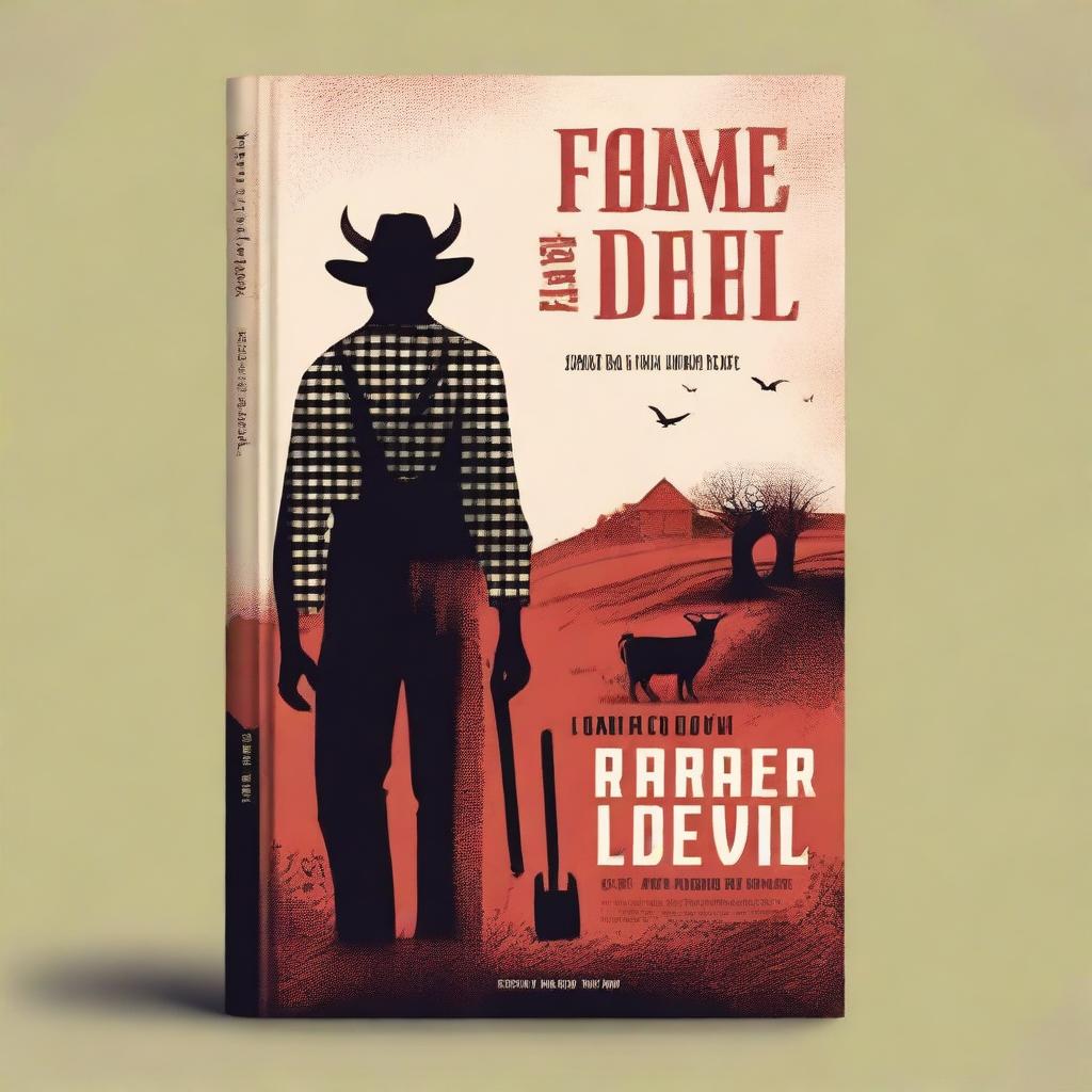 Create a book cover titled 'The Farmer and the Devil'