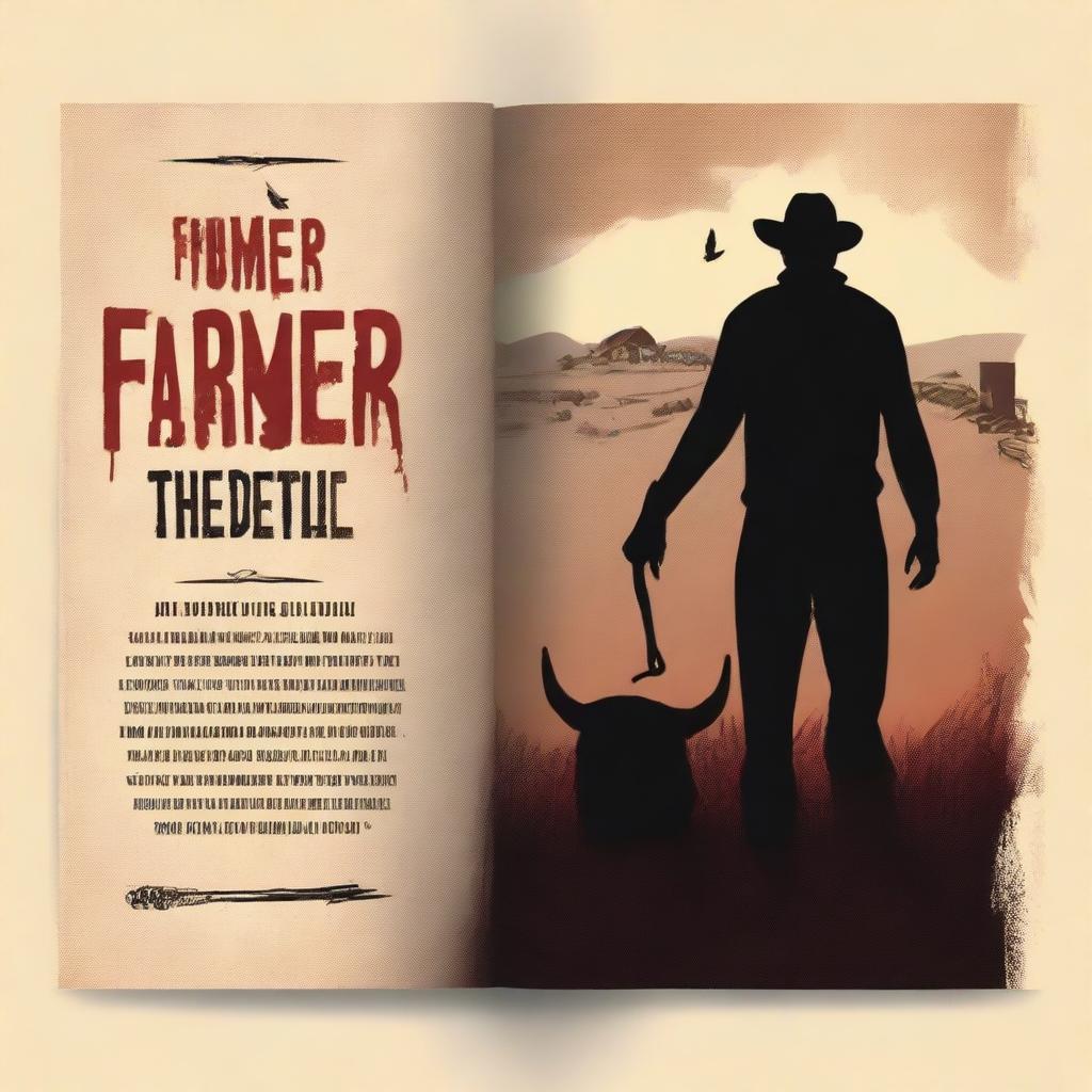 Create a book cover titled 'The Farmer and the Devil'