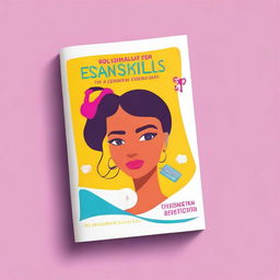 Create an ebook mockup cover titled 'Essential Life Skills for Teen Girls'