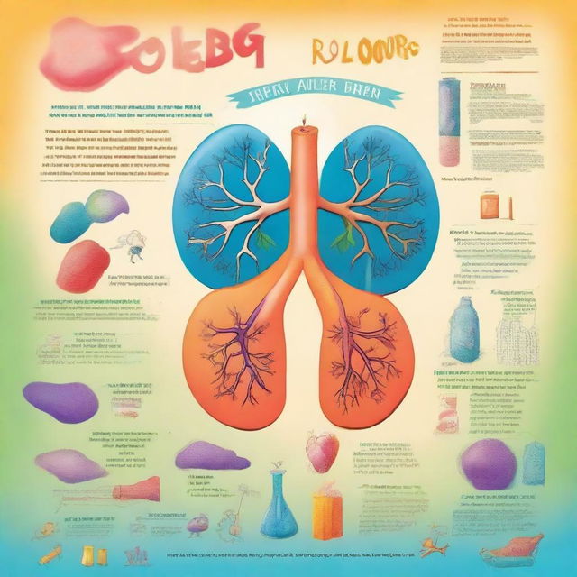 Create a book cover for children aged 12 about the properties of air, the components of air, candle combustion, and the respiratory system (lungs)