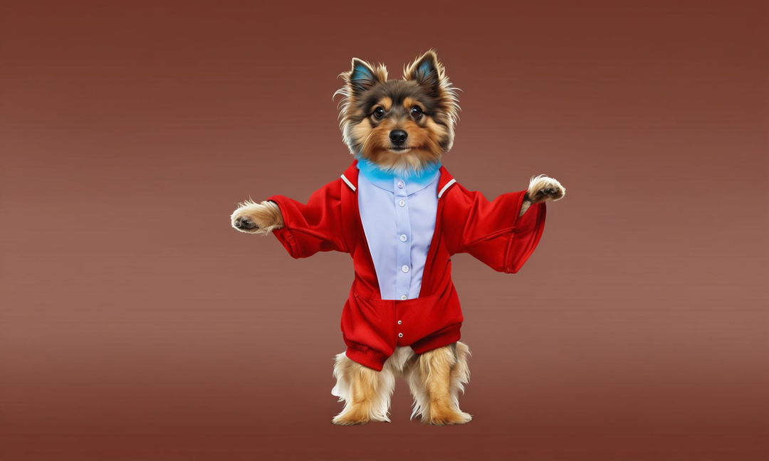 An engaging animated Instagram post featuring a cute dog wearing a stylish garment from your collection.