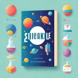 Create a book cover for a science education book aimed at 12-year-old children