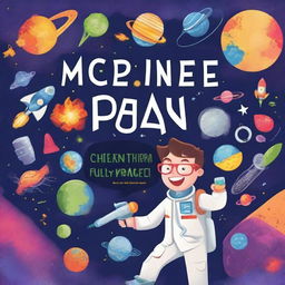 Create a book cover for a science education book aimed at 12-year-old children