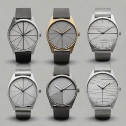 Design a complex watch dial inspired by brutalist architecture