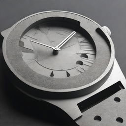 Design a complex watch dial inspired by brutalist architecture