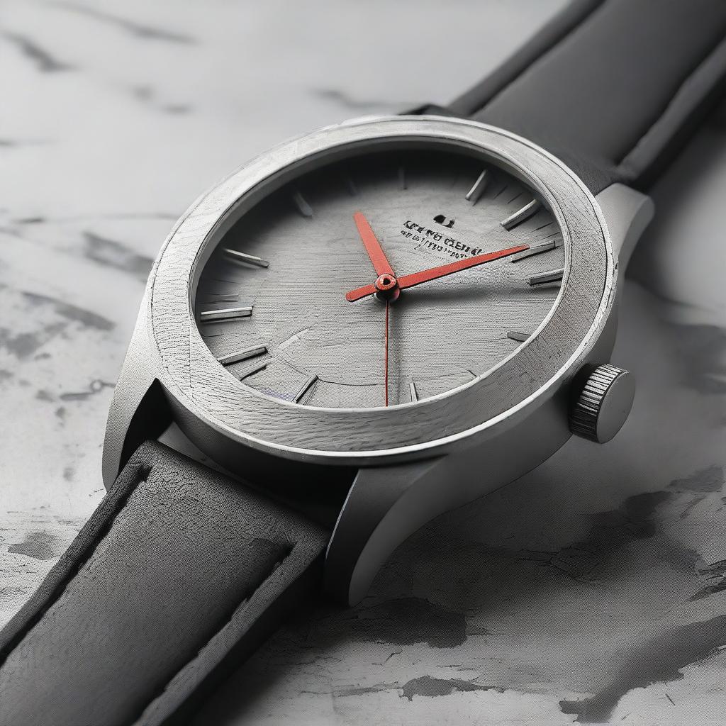 Design a complex watch dial inspired by brutalist architecture