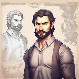 A detailed and imaginative character creator for a book cover