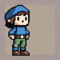 A normal character in pixel art style