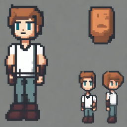 A normal character in pixel art style