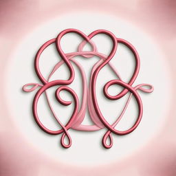 Create a delicately intricate yonic symbol with soft folds in pinks and reds, delicate muscles, and a sheen of natural moisture