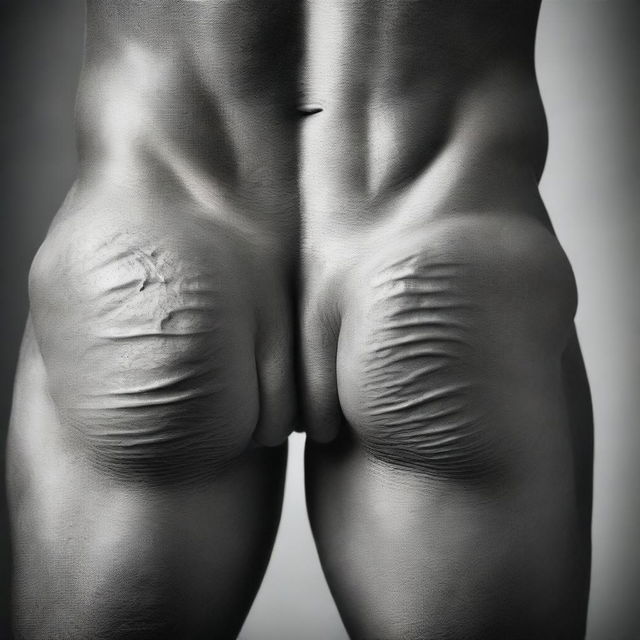 A delicately contrasting display of female and male groin areas, each intricately detailed and vibrant in its own right