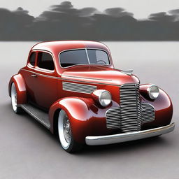 Create a custom car design of a 1939 Chevrolet coupe