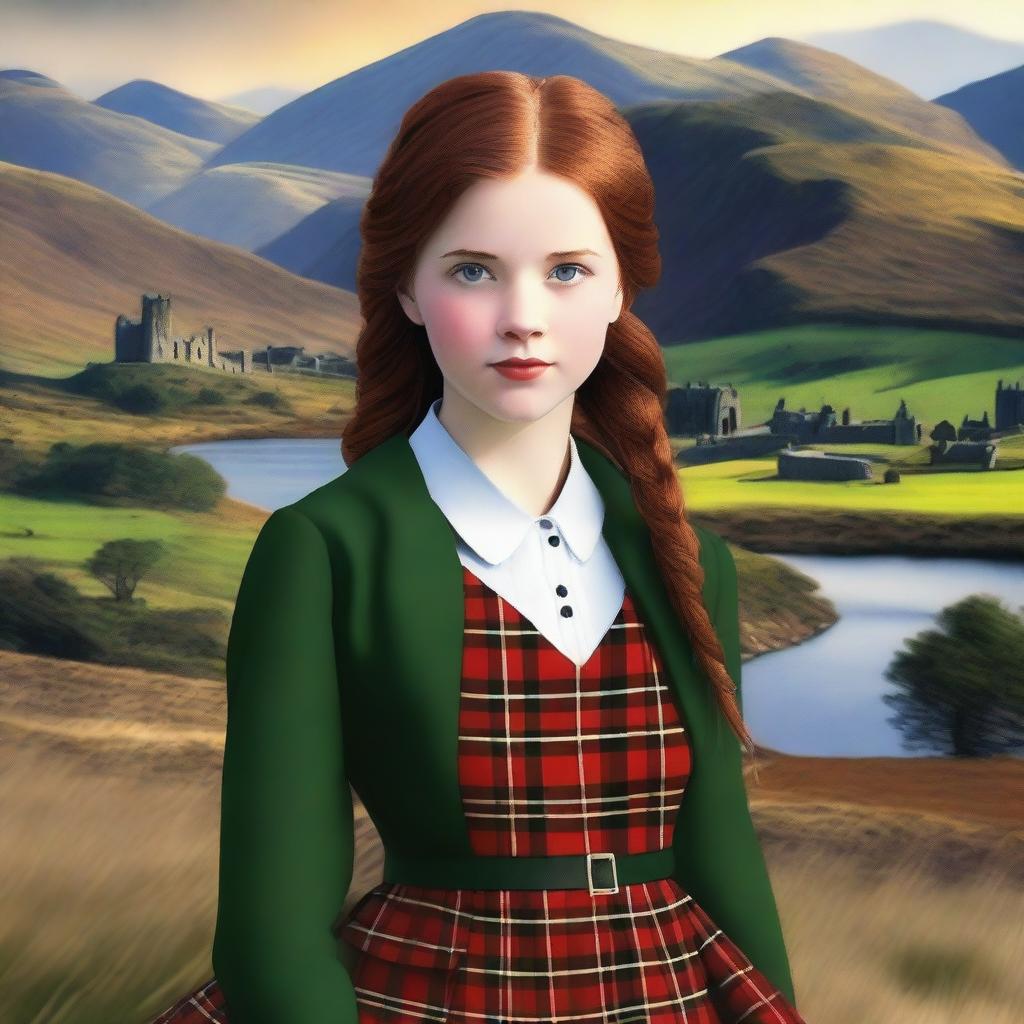 Create an image of a Scottish girl