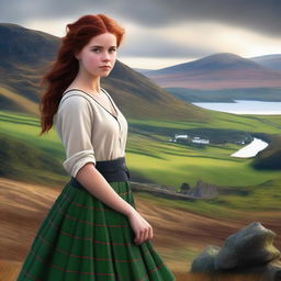 Create an image of a Scottish girl