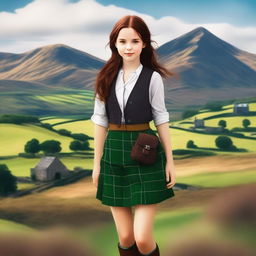 Create an image of a Scottish girl