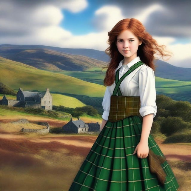 Create an image of a Scottish girl