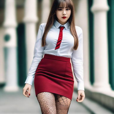 Stylish Schoolgirl Outfit with a Modern Twist
