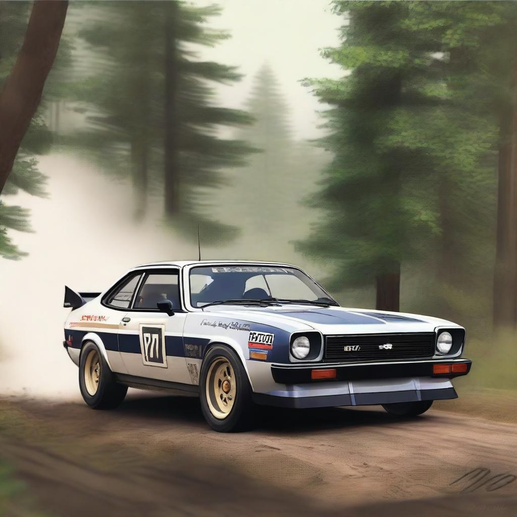 A World Rally Championship (WRC) inspired Chevy Vega, designed with rally racing modifications