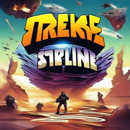 An image of the title screen for a game called 'Strikeline'