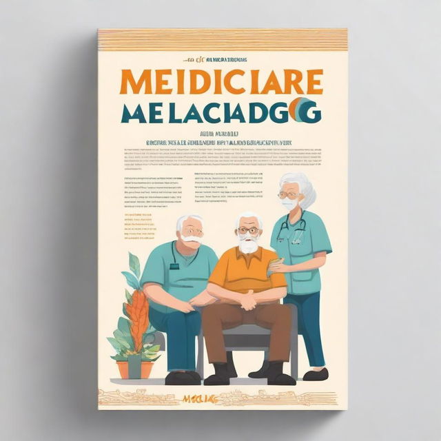 Create a book cover and back cover for a book about Medicare titled 'MEDICARE 1,2,3: Tu guía - Todo lo que hay que saber para un retiro digno siendo hispano en los Estados Unidos'